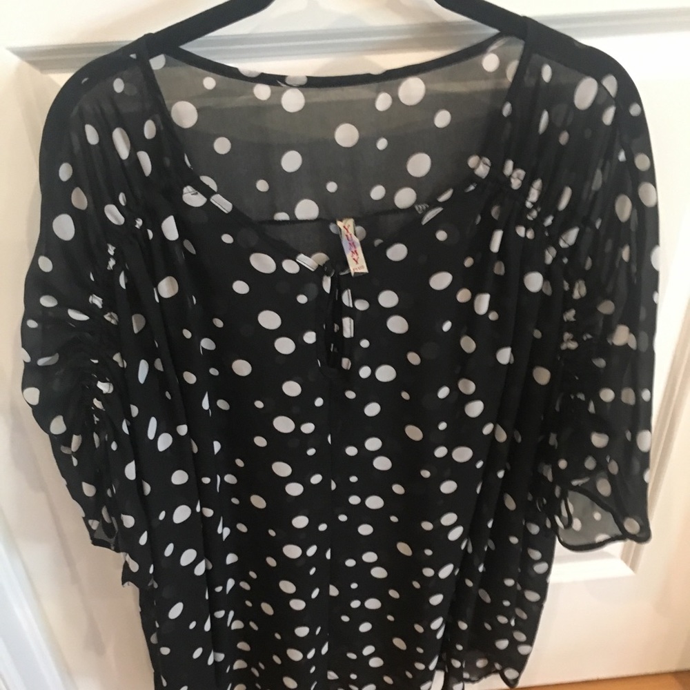 Sheer & Flowy Polka dot top